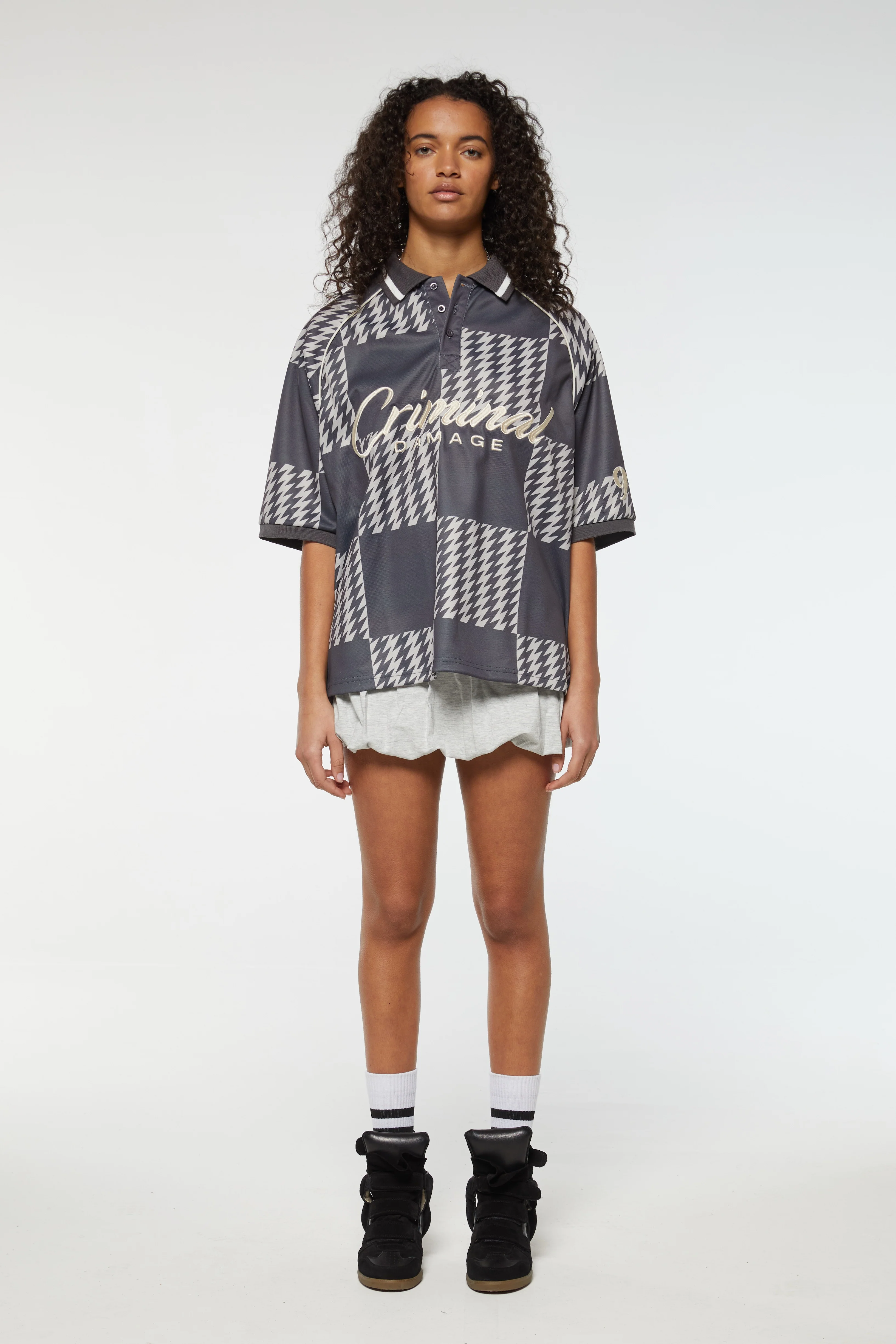 CHECKERBOARD POLO SHIRT - Image 3