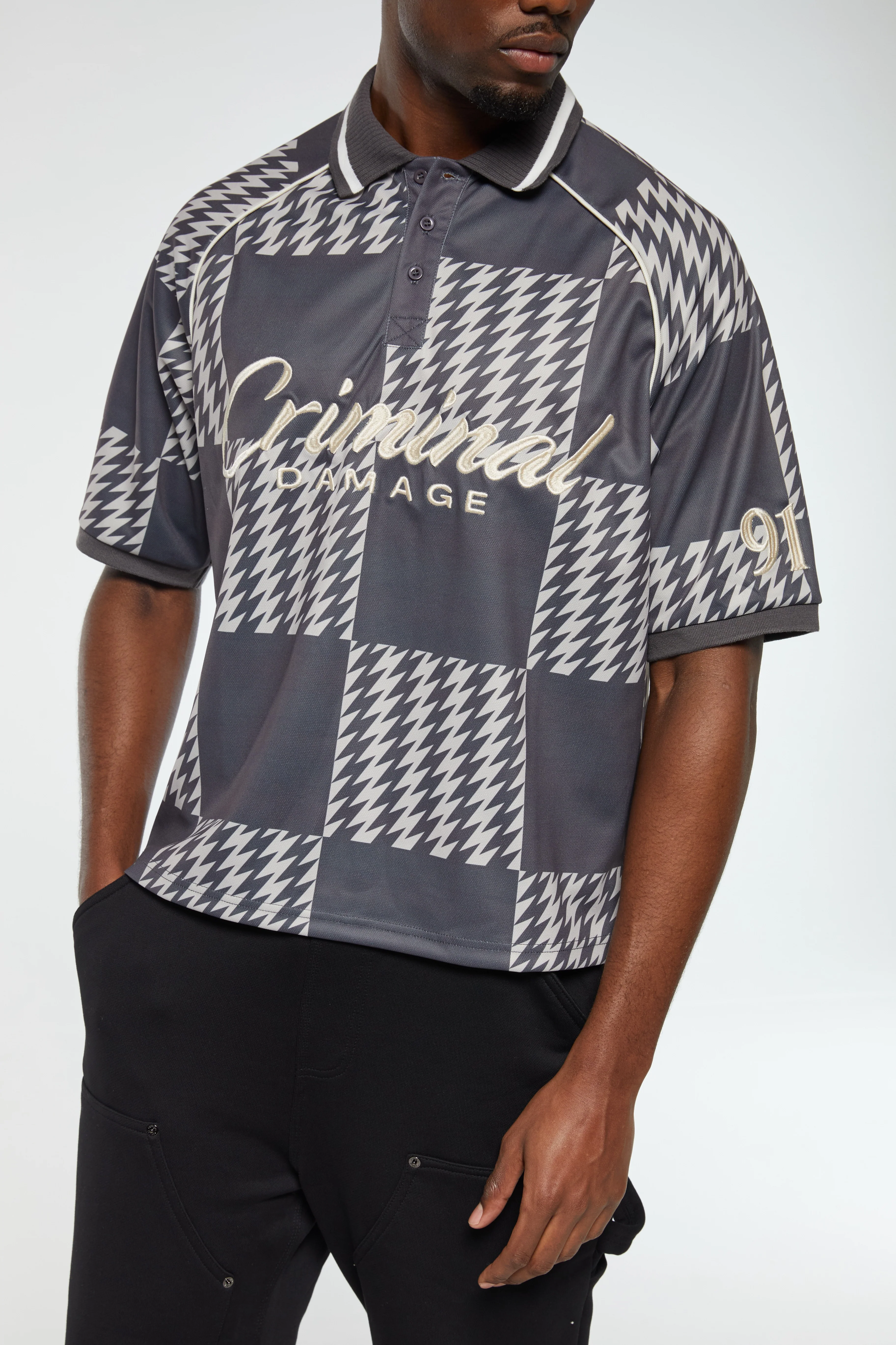 CHECKERBOARD POLO SHIRT - Image 6