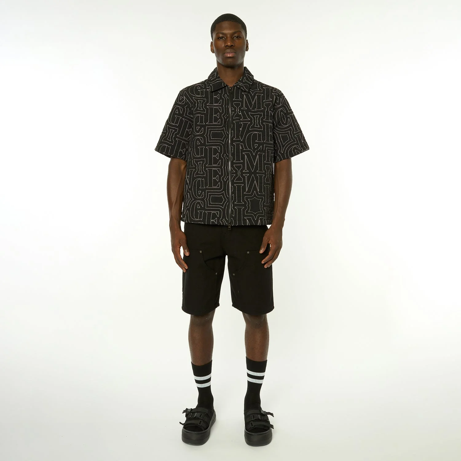 QUILT EMBROIDERY ZIP SHIRT - Image 3