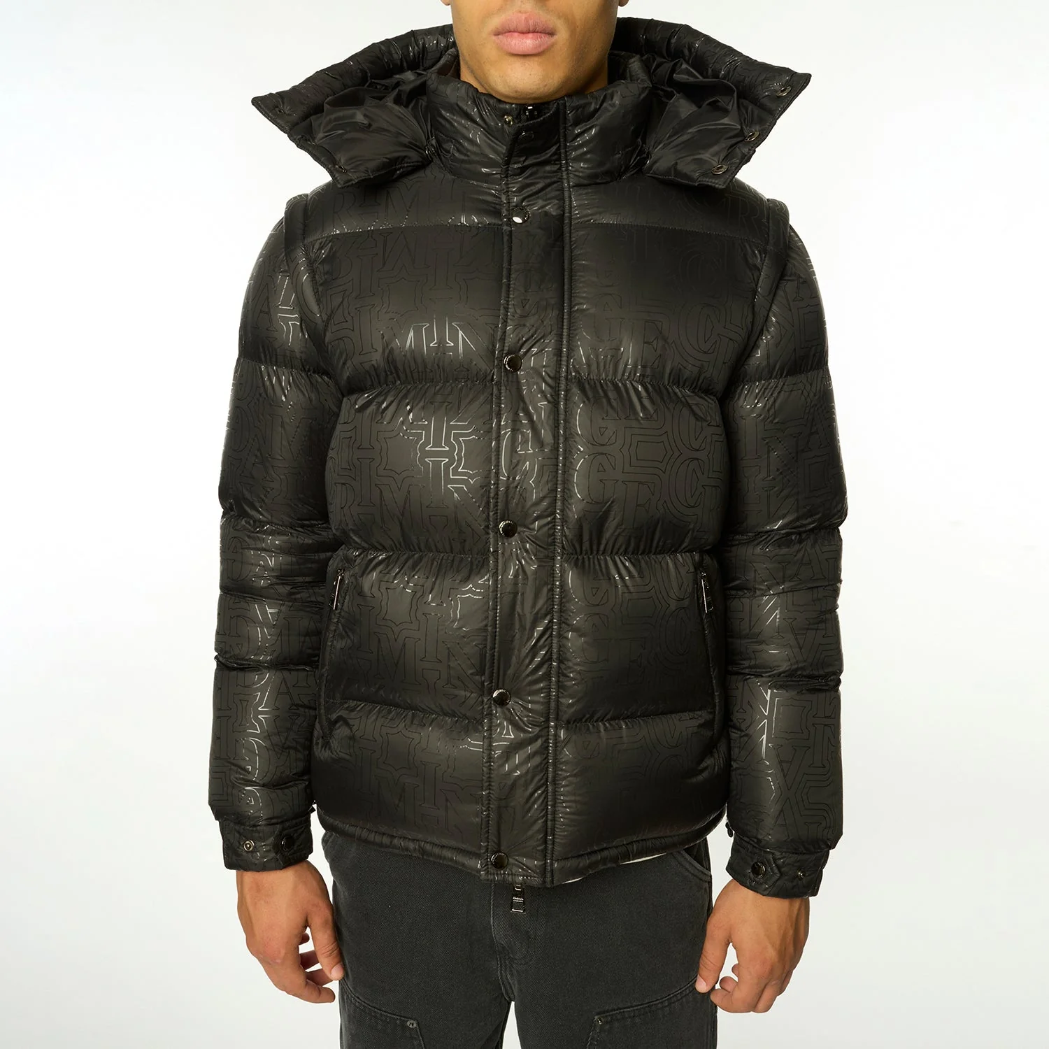 SILICON LOGO PRINT PUFFER JACKET - Image 3