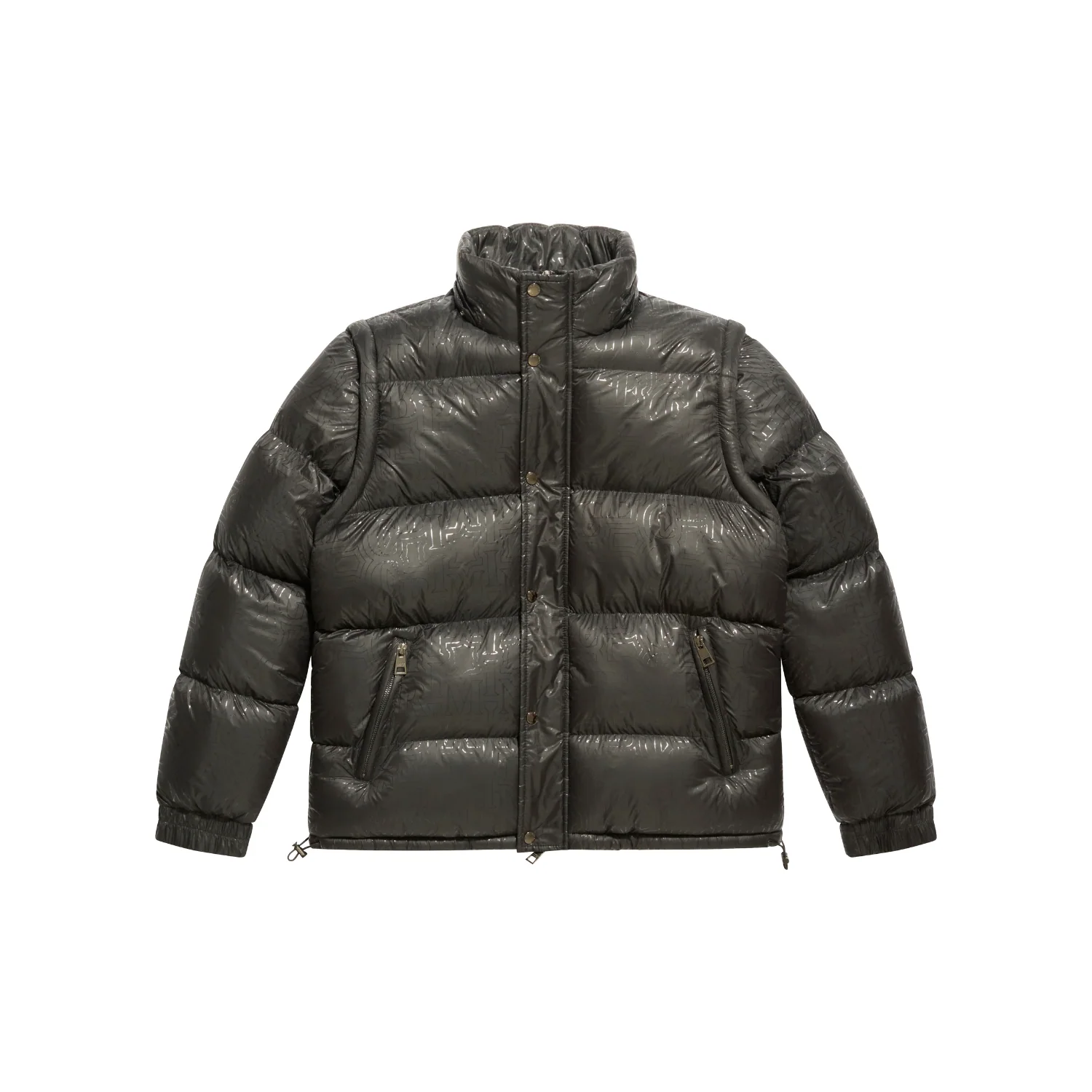 SILICON LOGO PRINT PUFFER JACKET - Image 4