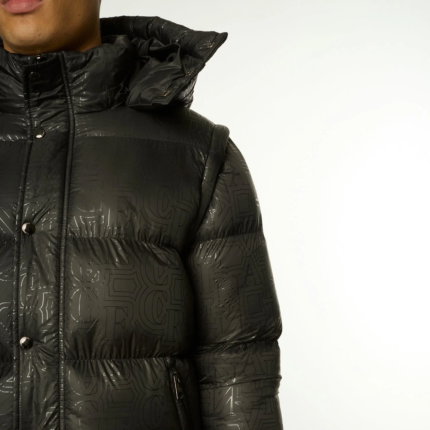 SILICON LOGO PRINT PUFFER JACKET - Image 9